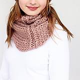 Šály a nákrčníky - VYSOKÝ hrejivý nákrčník z ALPAKY DUSTY ROSE - 15107553_