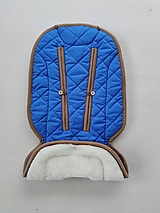 Detský textil - Vlnienka Podložka do kočíka Cybex Priam Lux  100% Merino top super wash Natural Elegant Royal blue - 15106467_