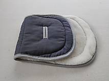 Detský textil - VLNIENKA podložka do kočíka BUGABOO Bee / Buffalo/ Cameleon/ Donkey/ Fox 100% WOOL 100% ľan Antracit - 15108092_