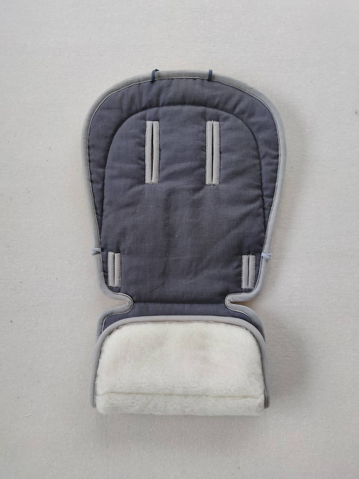 Detský textil - VLNIENKA  podložka ABC DESIGN Viper 4 100% MERINO TOP SUPER WASH Natural 100% ľan Antracit - 15106360_
