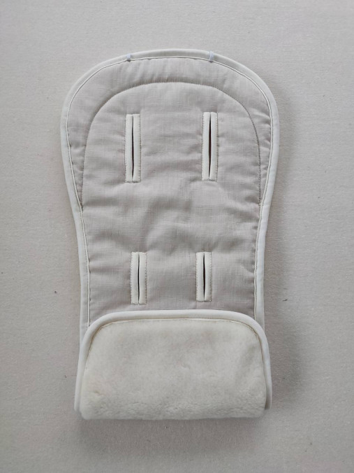 Detský textil - VLNIENKA podložka do kočíka BUGABOO FOX /Bee / Buffalo/ Cameleon/ Donkey 100% WOOL Merino Natural 100% ľan Ecra - 15106388_