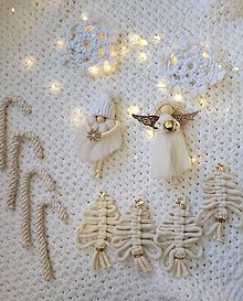 Dekorácie - Sada vianočných ozdôb Biele Vianoce - 15104666_