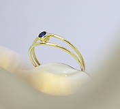 Prstene - Minimalistický zlatý prsteň - noc - 15104867_