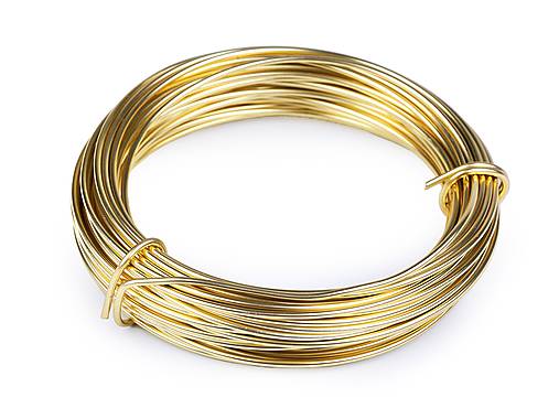 Hliníkový drôt Ø2 mm (Zlatá)