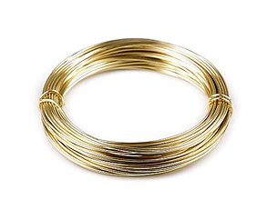 Suroviny - Hliníkový drôt Ø1 mm (zlatá svetlá) - 15104904_