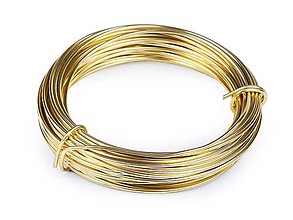 Suroviny - Hliníkový drôt Ø2 mm (Zlatá) - 15104952_
