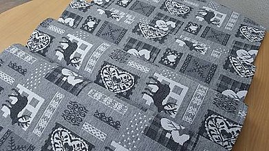 Úžitkový textil - Vianočný gobelínový obrus (Jelene,srdiečka) - 15112382_