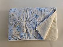Textil - VLNIENKA na mieru 100 % bavlna deka 200 x 200 cm/ 200 x 220 cm / 200 x 240 cm / 220 x 240 cm Pivónia tyrkysová - 15109036_