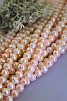 Minerály - perly 6-7mm korálky(prírodná perla) - 15109234_