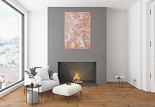 Obrazy - Ružový mramor No.2- veľký abstraktný obraz - 15111293_