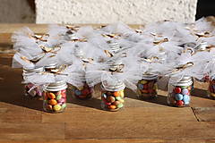 Darčeky pre svadobčanov - Prázdne dekorované fľaštičky pre svadobných hostí a pre detičky - 15110398_