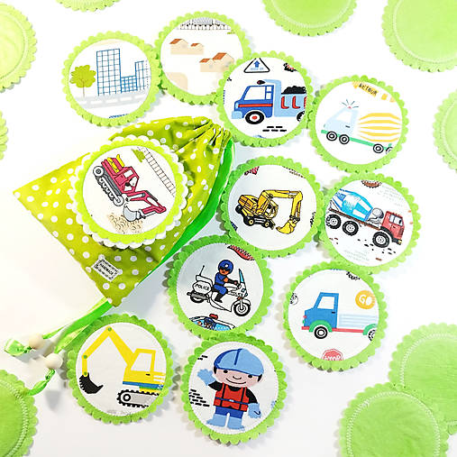 Hračky - ŠITÉ LÁTKOVÉ PEXESO MAXI- DOPRAVNÉ PROSTRIEDKY A STROJE (č. 4 (20 kartičiek/10 párov)) - 15108518_