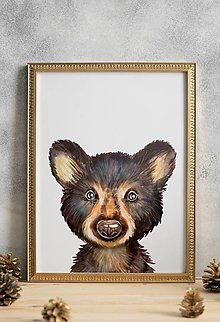 Kresby - Plagát| zvieratká z lesa| Medveď 02 - 15109299_