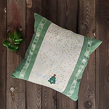 Úžitkový textil - Ľanové vianočné / mikulášske vrece zelené (Vianočné obliečky) - 15110251_