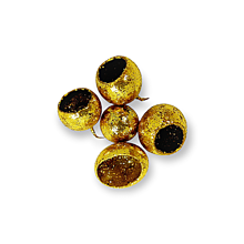 Suroviny - Bell cup mini prírodný so zlatým glittrom 3 ks H31354 - 15108774_