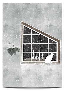 Papiernictvo - Pohľadnica (A6) sneží! - 15108527_