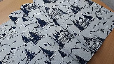 Úžitkový textil - Stredový obrus gobelínový  (Krajinka 134×42cm) - 15116834_