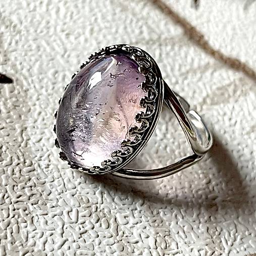 Ametrine Filigree AG925 Silver Ring  / Strieborný prsteň s ametrínom