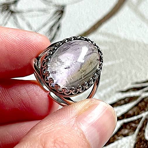 Ametrine Filigree AG925 Silver Ring  / Strieborný prsteň s ametrínom