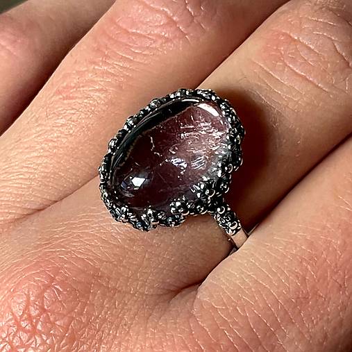 Ametrine Filigree Flower AG925 Silver Ring  / Strieborný prsteň s ametrínom