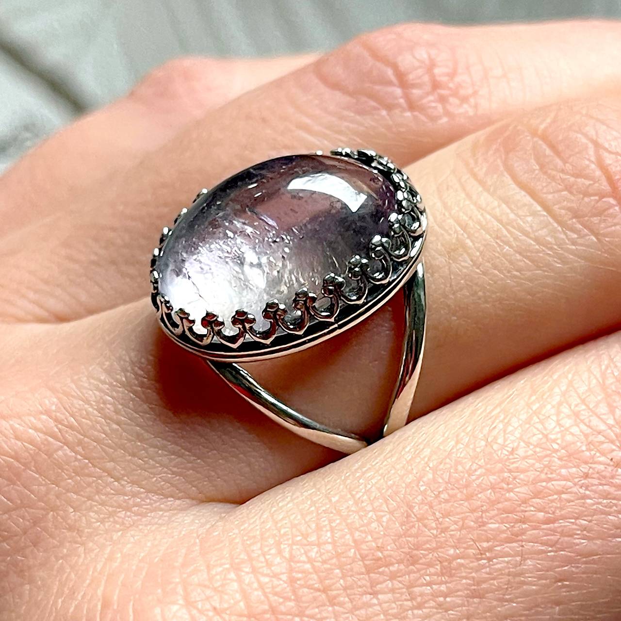Ametrine Filigree AG925 Silver Ring  / Strieborný prsteň s ametrínom
