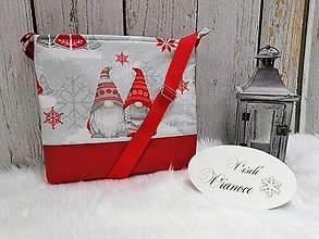 Kabelky - Vianočná taška  (Červený škriatok) - 15116332_
