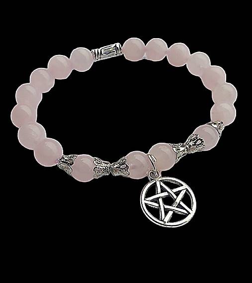 Náramky - Náramok Pentagram/Ruženín - 15113393_