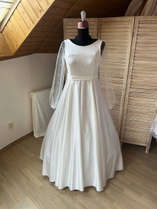 Šaty - Perličkové svadobné šaty - 15114830_