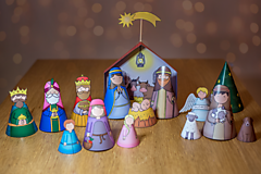 Hračky - Vianočná pošta - farebný vystrihovací betlehem s príbehom - 15115320_