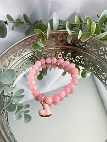 Náramky - Sweet Heart (Ružový jadeit) - 15114957_