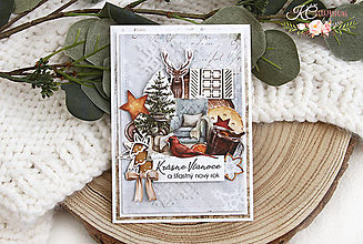 Papiernictvo - Vianočná pohľadnica "Varené víno III" - 15120086_