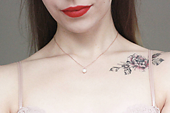 Náhrdelníky - Minimalistický náhrdelník - ružové zlato s riečnou perlou (Rosegold-filled, plnený 14kt zlatom) - 15119075_