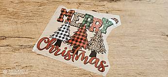 Papier - Nažehľovacia nálepka - Merry Christmas- 22x19,2 cm - 15118555_