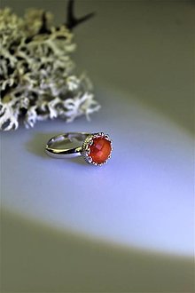 Prstene - karneol prsteň - v striebre - 15117455_