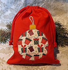 Úžitkový textil - Vianočné/mikulášske vrecúška - V - 15119760_