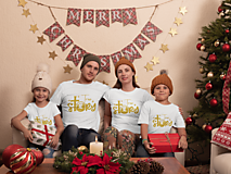 Topy, tričká, tielka - Rodinný set pravý príbeh Vianoce - 15119337_