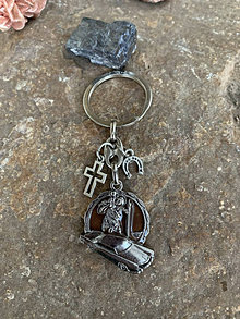 Kľúčenky - kľúčenka so sv. Krištofom (Hnedá) - 15120614_