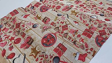 Úžitkový textil - Vianočný stredový obrus,,vianočná kuchyňa" - 15125370_