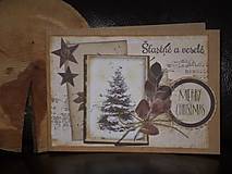 Papiernictvo - Vianočná pohľadnica Šťastné a veselé - 15123710_