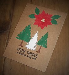 Papiernictvo - Vianočná pohľadnica Veselé Vianoce a šťastný nový rok - 15123768_