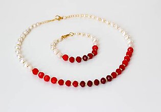 Sady šperkov - Darčekový set perlových šperkov S láskou - 15120992_