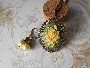 Sady šperkov - Krásna cameo ruža XVIII. - 15125292_