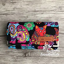 Peňaženky - Peňaženka - farebné mačky - 15121174_