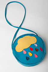 Detské tašky - Pískacia taška Farebný dážď - modrá - 15122919_