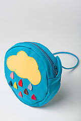 Detské tašky - Pískacia taška Farebný dážď - modrá - 15122920_
