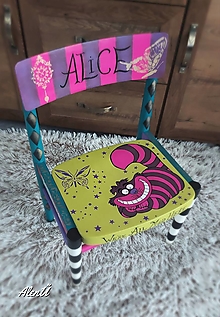 Nábytok - Maľovaná stolička "ALICE" - 15123800_