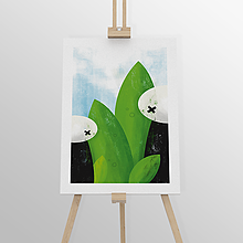 Grafika - Zelené Obloody - Print - 15120994_