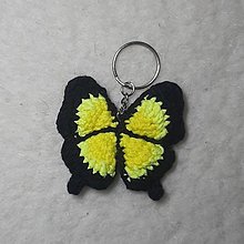 Kľúčenky - Háčkovaný motýľ - kľúčenka - 15123720_