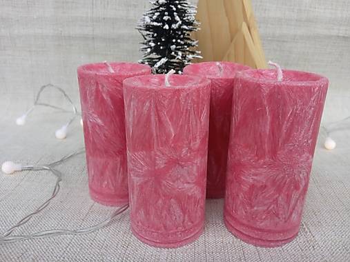 Sviečky - ADVENTNÉ SVIEČKY / RUŽOVÉ - 15122600_