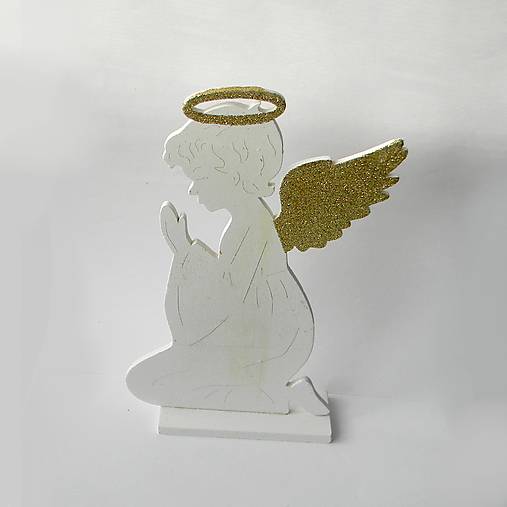 Polotovary - Drevená anjelka - veľká /23cm/ - 15121184_